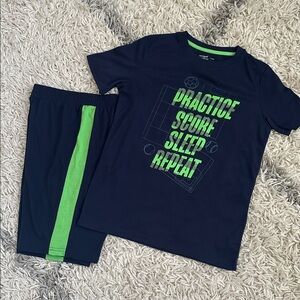 Cat & Jack Pajama Set Sports Blue Green